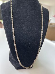 Vintage Nice Long Double-Link Metal Chain Necklace
