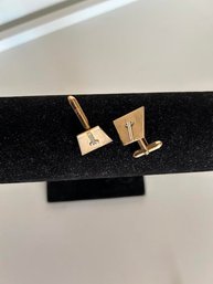Vintage Gold And Silver Art Deco Cuff Links