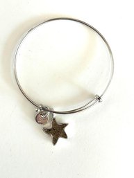 Signed 'DUNE JEWELRY' Say It With Sand Silver Flex Open STAR-Bracelet