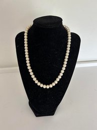 Vintage Champagne Colored Faux-Pearl Beaded Necklace
