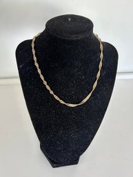 Gold Tone Thick Chain Necklace