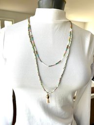 ALDO-Long Double Strand Soft Spotted Beaded Necklace