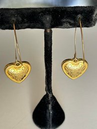 Goldtone Heart Earrings