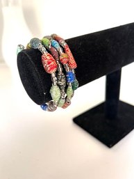 Handmade Paper Beads Bohemian Bracelet