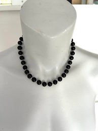 Elegant Black Beaded Necklace