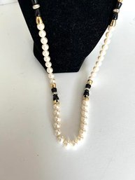 Vintage Long Strand Faux-Pearl Necklace