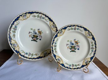 Set Of Large And Small Pickwick Bavaria Plates