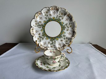 Tiffany & Co. Espresso Cup & Saucer & Tiffany England Copeland Plate