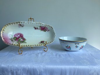 Lenox Bowl & Silesia Floral Oval Serving Dish