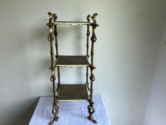 3 Tier Brass Shelf Stand