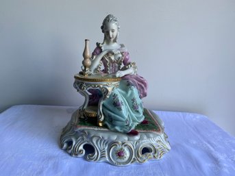 Victorian Lady Porcelain Figurine Reading A Book