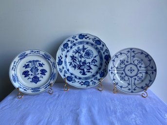 3 German Plates - Bavaria, Meissen, V&B Saxony