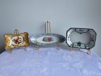 3 Mixed European Trinket Dishes