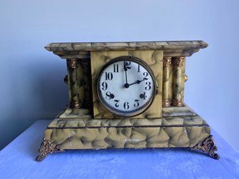 Yellow Mantel Clock