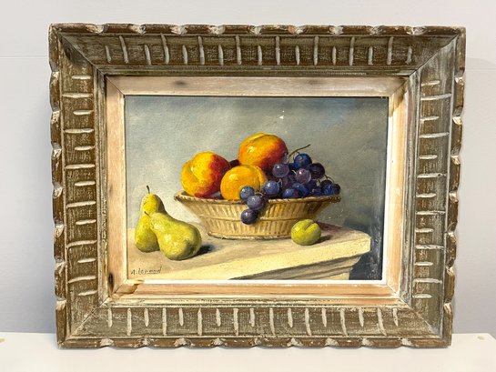 Vintage Fruit Still Life Painting Signed A. Lepand Framed