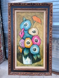 Midcentury Still Life Abstract Painting Signed Ferris