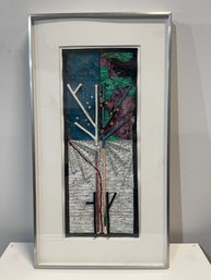 1983 'tree' Mixed Media Art Professionally Matted And Framed Signed Carboni