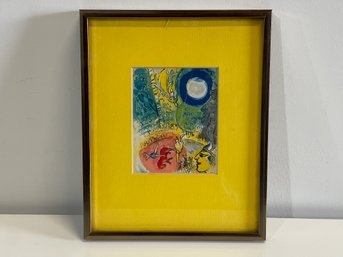 Vintage Marc Chagall Framed And Matted Print