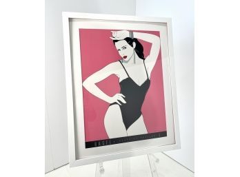 OOH LA LA Vintage 1980s Patrick NAGEL Print In Newer Frame #1