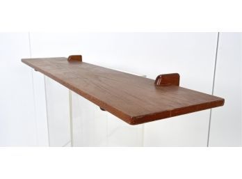 Vintage Danish Modern Teak Floating Wall Mount Shelf