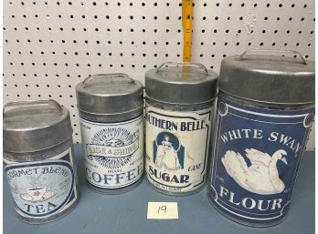 Galvanized Canister Set