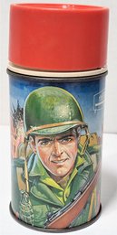 VINTAGE 1965 BATTLE KIT KING SEELEY THERMOS GI JOE METAL THERMOS #2878