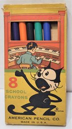 1930s ANTIQUE FELIX THE CAT SCHOOL CRAYONS PAT SULLIVAN AMERICAN PENCIL CO. USA