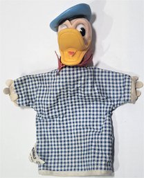 1950s Walt Disney Productions Donald Duck Puppet With A Voice By Gund Mfg. Co.