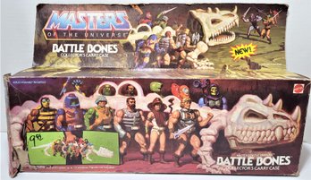 1985 BATTLE BONES CARRY CASE NMIB VINTAGE MASTERS UNIVERSE MOTU HE-MAN