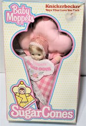 1981 Knickerbocker Baby Moppets Sugar Cones Pink Doll Never Removed From Box