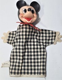 1950s Walt Disney Productions Mickey Mouse Puppet With A Voice By Gund Mfg. Co.