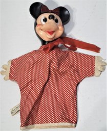 1950s Walt Disney Productions Minnie Mouse Puppet With A Voice By Gund Mfg. Co.