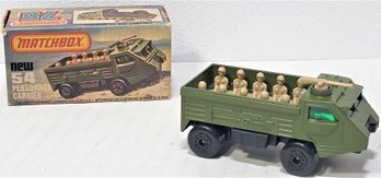 MATCHBOX 75 SERIES SUPERFAST # 54PERSONNEL CARRIER ORIGINAL BOX 1976