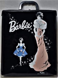 Vintage 1962 Barbie Doll Double Ponytail Wardrobe Carry Case Mattel Black