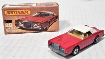 1978 Lesney Matchbox New 28 LINCOLN CONTINENTAL Superfast Wheels UNUSED MIB