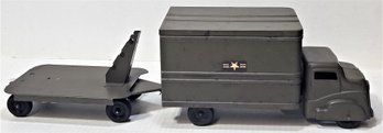 1940s WWII Structo Rare Army Box Truck & Trailer