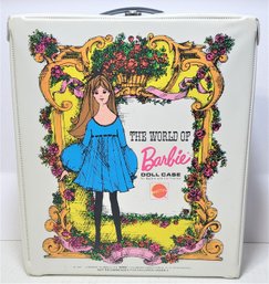 Vintage 1968 Mattel Barbie Doll Double Wardrobe Carry Case Floral White