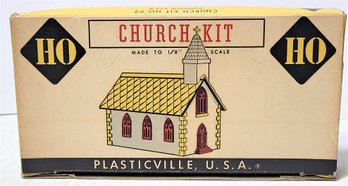 1950s Plasticville HO 1/8 SCALE  Church Kit No. 99 With Box