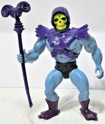 1984 Mexico MOTU Masters Of The Universe Skeletor Action Figure With Chest Armor & Havoc Staff