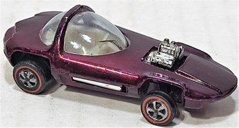 1967 Hotwheels Original Silhouette Redline USA Base/White Interior Burgundy/redpurple