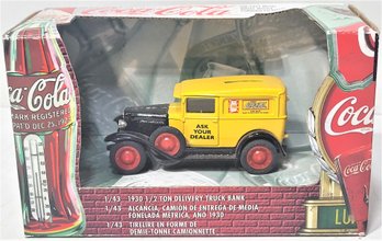 NOS Diecast Coca-cola 1930 Cheverolet Delivery Truck Bank Never Opened