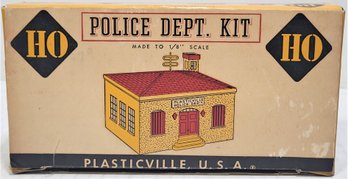 1950s Plasticville HO 1/8 SCALE  Police Dept. Kit No. 78 With Box