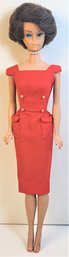 Vintage Barbie SHEATH SENSATION #986 Red Dress - Crisp W Gold Buttons ORIGINAL