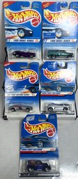 Grouping Of Five Nos Mattel Hot Wheels 1995-2000 MOC 58 CORVETTE COUPE DEORA II ANGLIA PANEL TRUCK