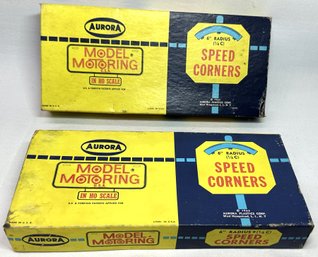 Vintage 1965 Aurora Model Motoring 6' Speed Corners New In Boxes With Inserts