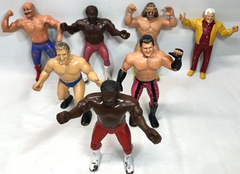 1980s WWF LJN Titan Figures X 7 Randy Macho Man Savage, Junkyard Dog, Etc.