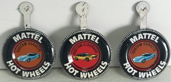 1967 Mattel Hot Wheels Redlines Original Buttons X 3