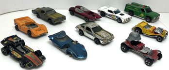 Ten - Vintage Hot Wheels Redlines Junkyard 1 Red Baron, Sir Rodney Roadster, Formula, Twin Mill, Etc.