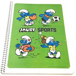 1982 SMURF SPORTS Unused Notebook