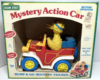 Vintage Sesame Street Battery Operated Big Bird Mystery Action Car New In Package Illco